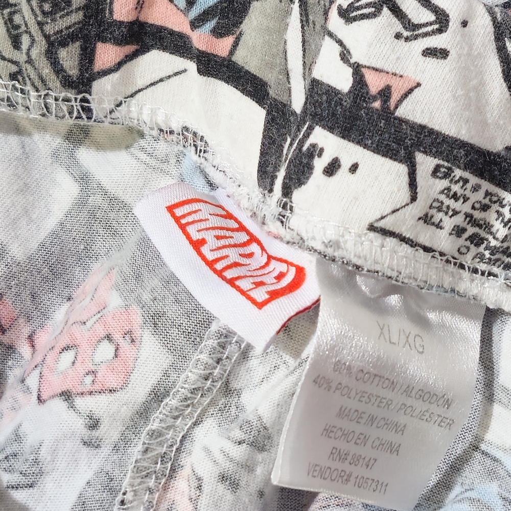 Marvel Graphic Print Apparel Captain America Pajama Pants XL image 3